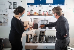 Paul Haney Works with His Industrial Design Team to Hone Sleek Designs of New GE Appliance Products from the Small Appliance Division