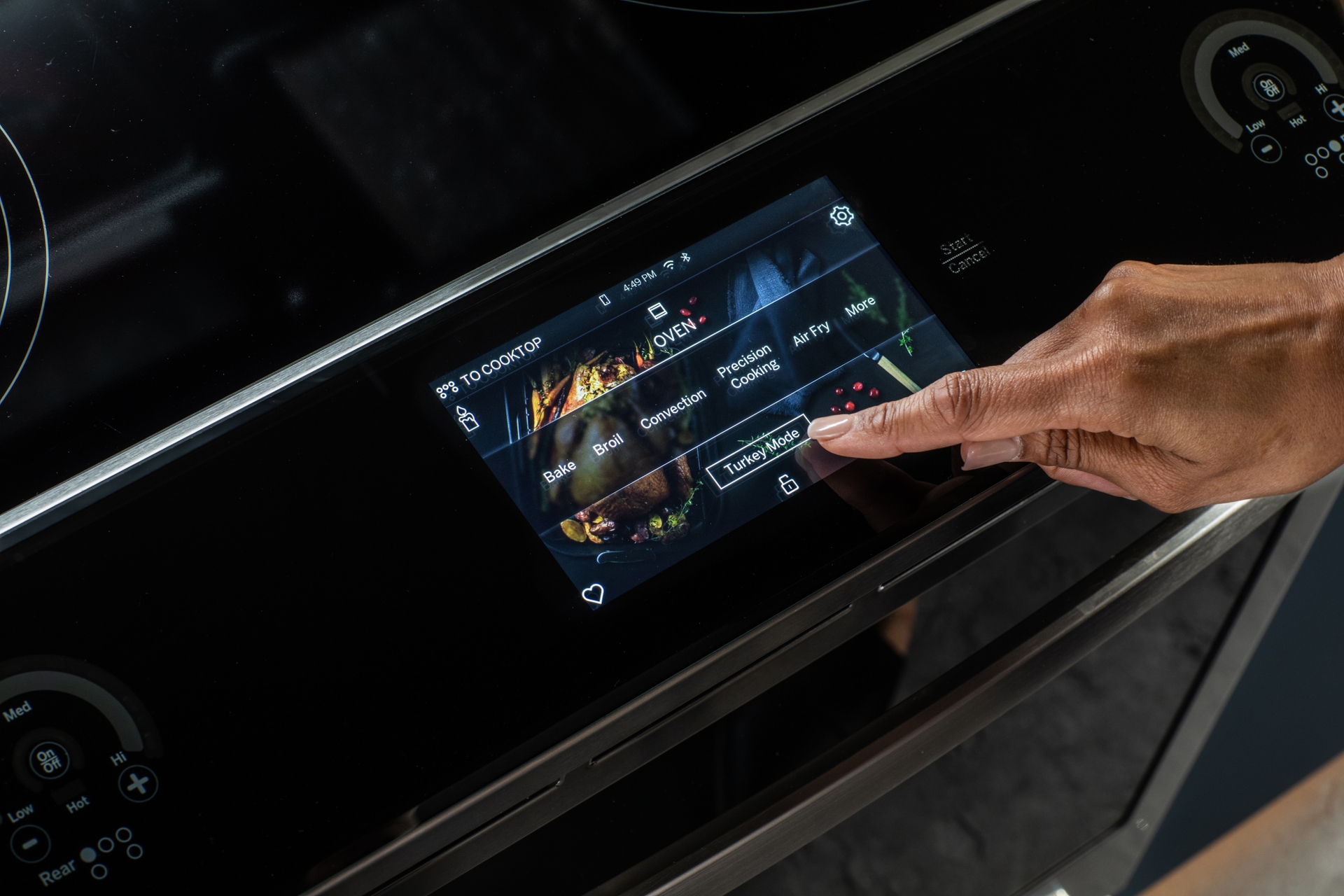 The process for setting up Turkey Mode is easy! Users simply select Turkey Mode on the LCD screens on their appliances.