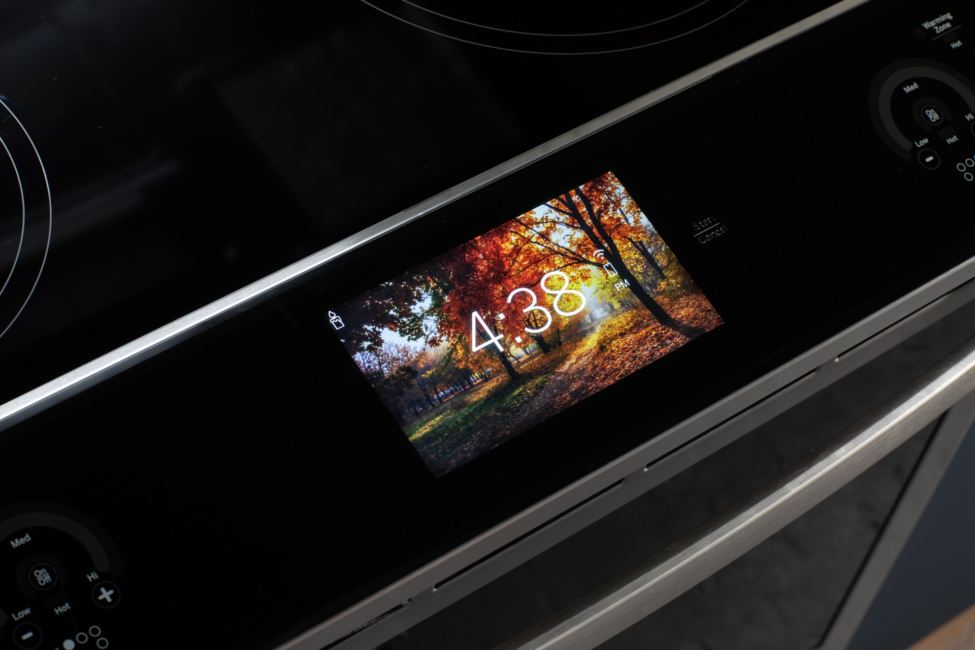 Users with LCD screens on their appliances have the option to customize displays with autumn-themed wallpapers, Thanksgiving facts and outdoor temperatures.