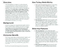 GE Profile Over the Air Turkey Mode Upgrade_Fact Sheet GE Profile Over the Air Turkey Mode Upgrade_Fact Sheet