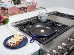As part of the partnership, Monogram designed the kitchen layout for The LEE Initiative and donated a full suite of its latest professional appliances to be used by the visiting chefs when they are in town for instruction from Chef Edward Lee.