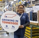 Monogram employee Shelly Wynn celebrates the GE Zoneline® Ultimate V10™ investment