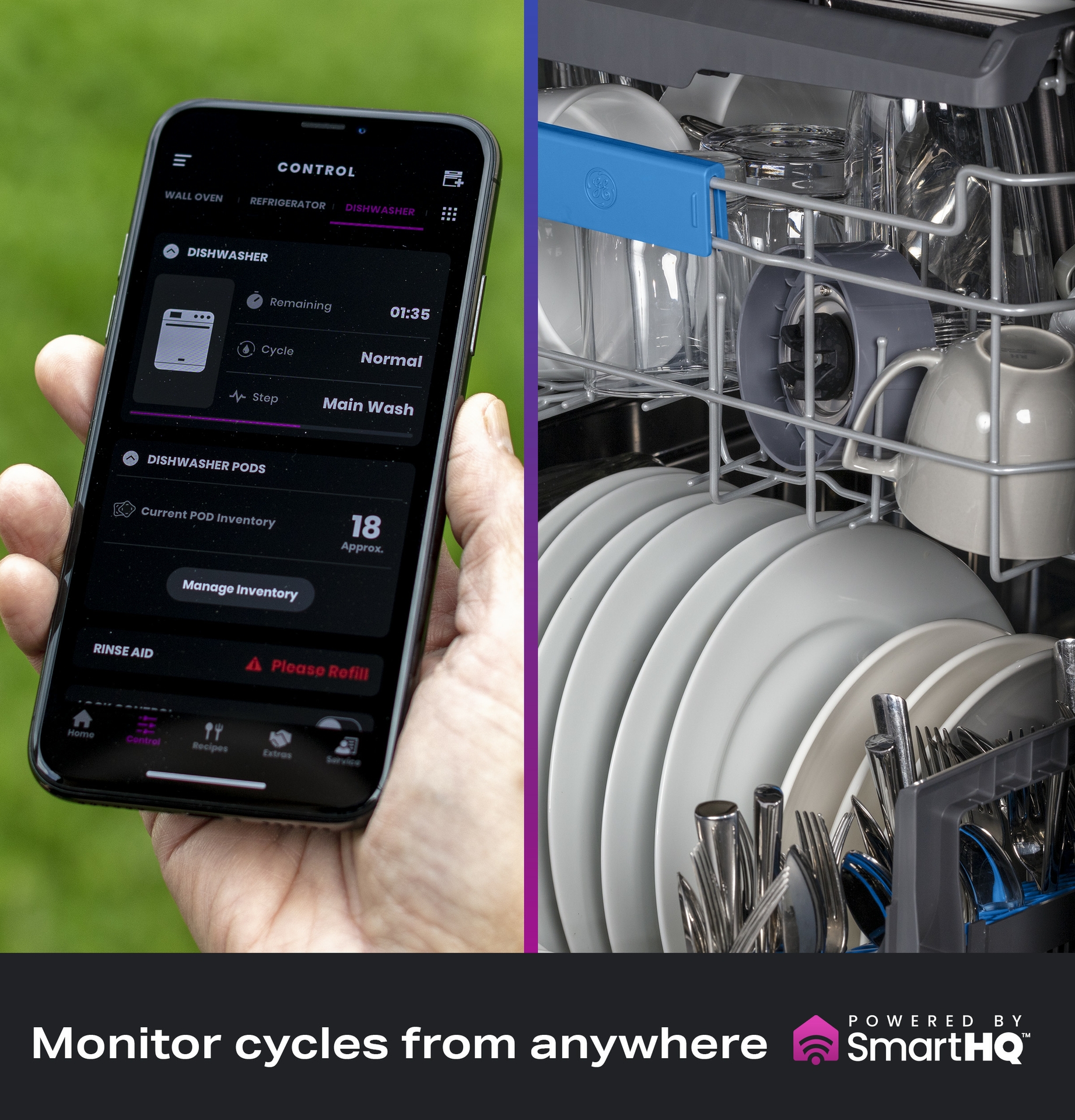 Built-In WiFi in the GE Profile UltraFresh System™ Dishwasher with Microban® Antimicrobial Technology 