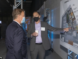 GEA CEO Kevin Nolan shows rendering to CT Governor Lamont