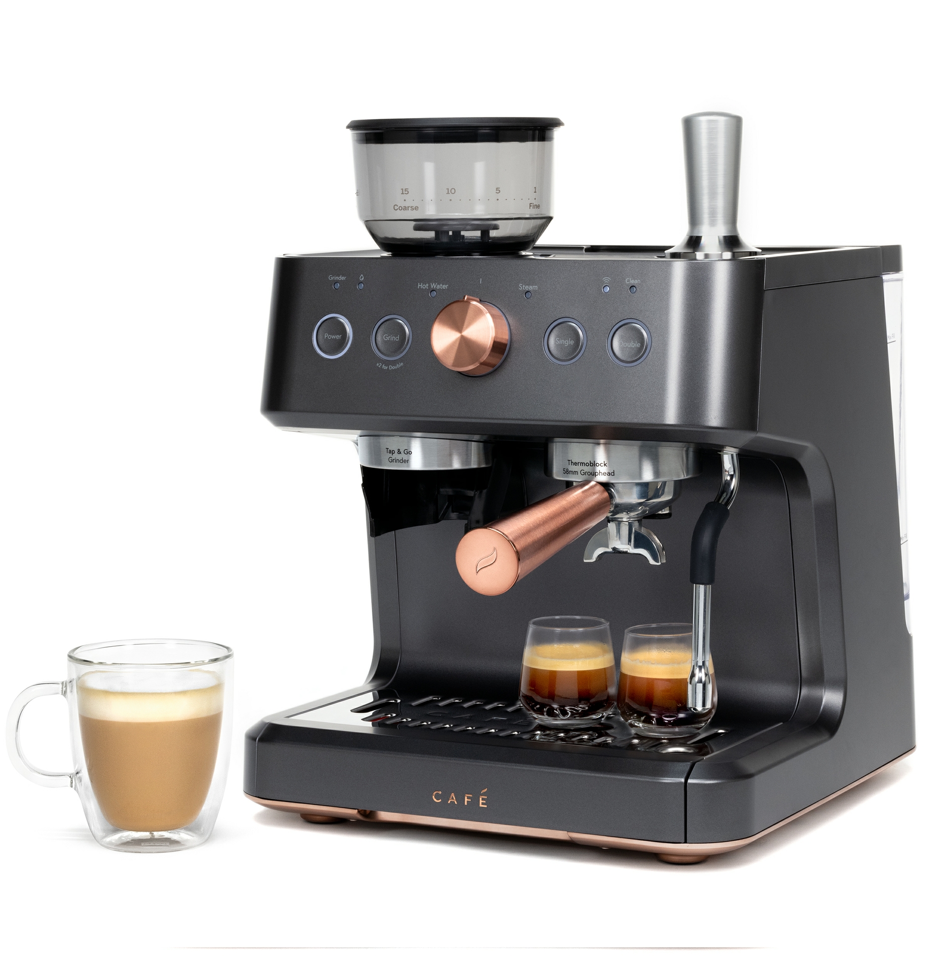 CAFÉ BELLISSIMO Espresso Maker in Matte Black