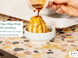 CAFÉ x Jeni Britton Salty Caramel Affogato Recipe CAFÉ x Jeni Britton Salty Caramel Affogato Recipe