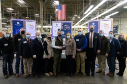 Georgia Governor Brian Kemp, First Lady Marty Kemp and Roper Corporation President Lois Crandell celebrate a $118 million investment 