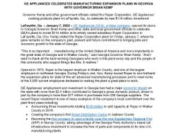 GE Appliances Gov. Kemp Roper Visit to Roper release