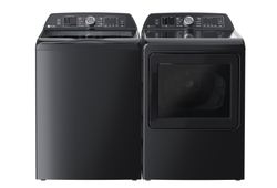 GE Profile 700 Series Top Load Washer and Dryer in Diamond Grey