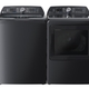 GE Profile 700 Series Top Load Washer and Dryer in Diamond Grey