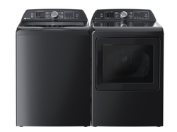 GE Profile 700 Series Top Load Washer and Dryer in Diamond Grey