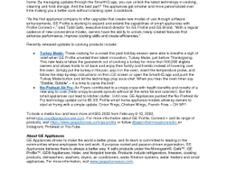 KBIS GE Profile Smart Cooking Press Release