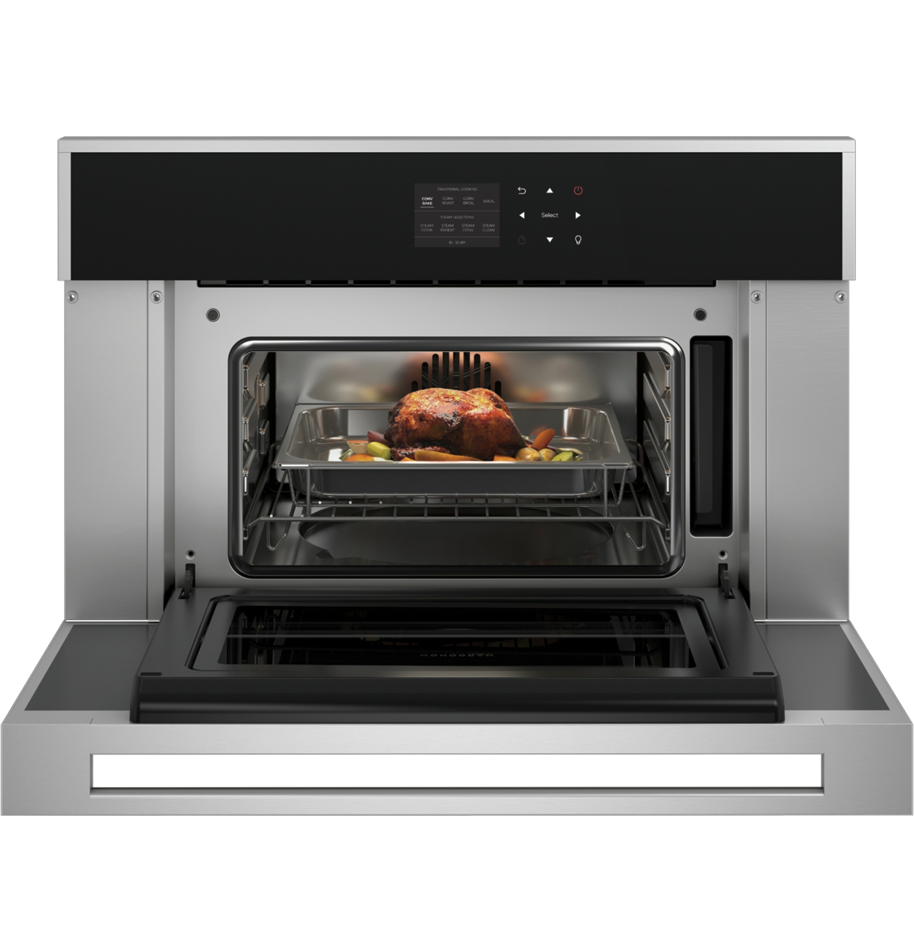 Monogram Steam Oven delivers new cooking results with the addition of an innovative recirculating water system that adds steam to your cooking repertoire