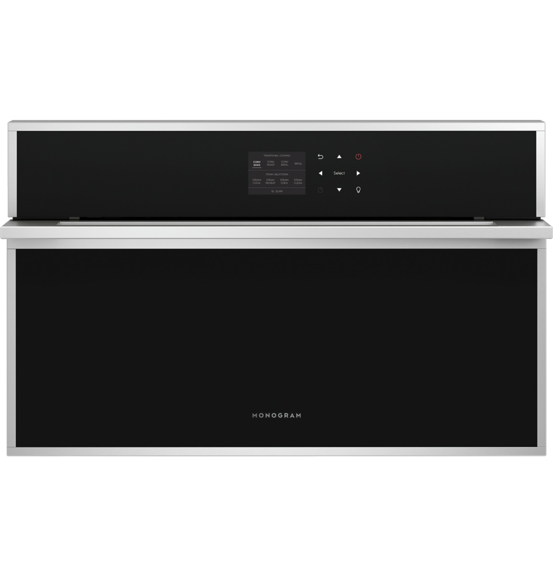 The Monogram Minimalist Collection steam oven is equipped with rigorously tested preset modes to make steam cooking a snap.