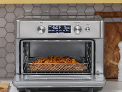 GE Digital Air Fry Toaster Oven eight cooking modes and all the settings users need including air fry bake broil convection keep warm proof roast and toast