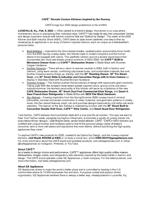 KBIS_CAFE Trends_Main Press Release