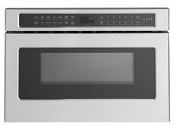 CAFE Microwave Drawer saves counter space and matches other CAFE appliance finishes