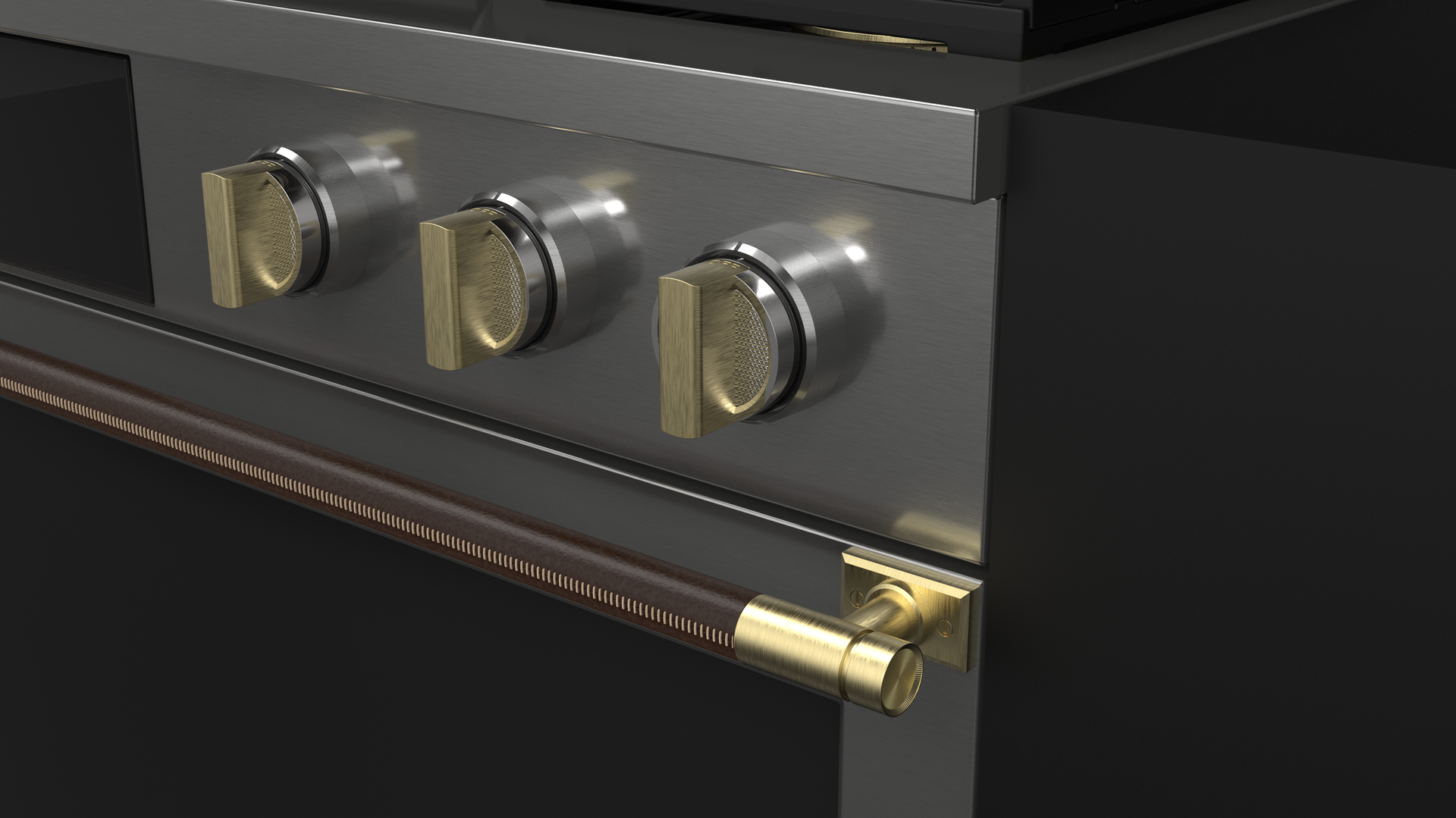 Monogram's new Titanium Collection custom appliance finishes designed by Richard T. Anuszkiewicz
