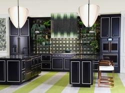 CAFE Bold Ambition kitchen Inspired by the citrus-based shades updated palms and painterly floral motifs from the 2022 Spring runway styles