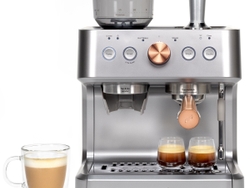 CAFE BELLISSIMO ESPRESSO MAKER IN STEEL SILVER