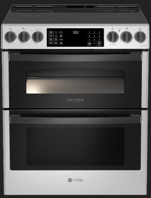 The GE Profile Trattoria Pizza Oven delivers restaurant quality pizza from the range