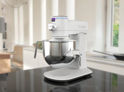 The GE Profile Smart Mixer with Auto Sense in Stone White
