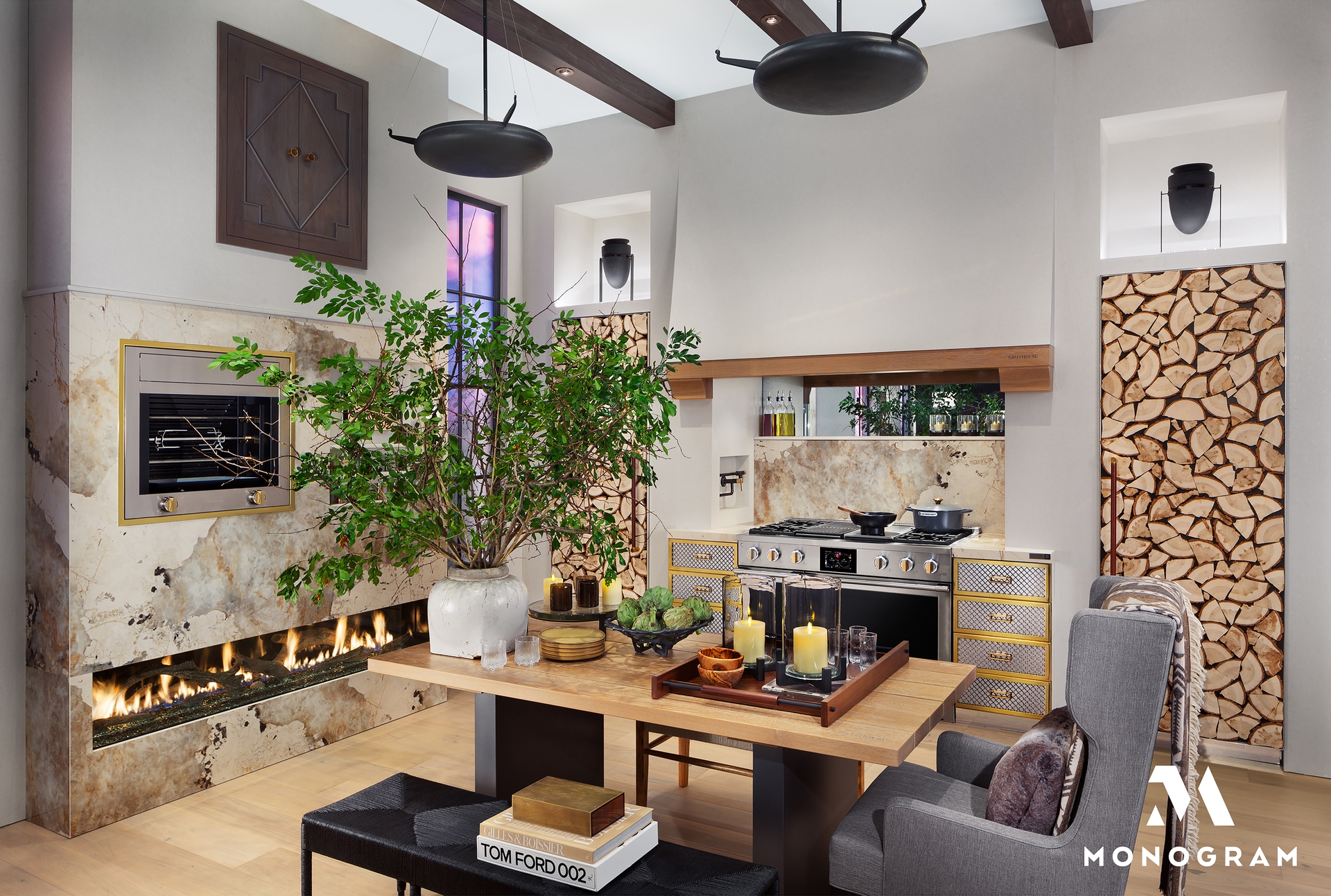 Monogram Mountain Kitchen Virtual Backdrop