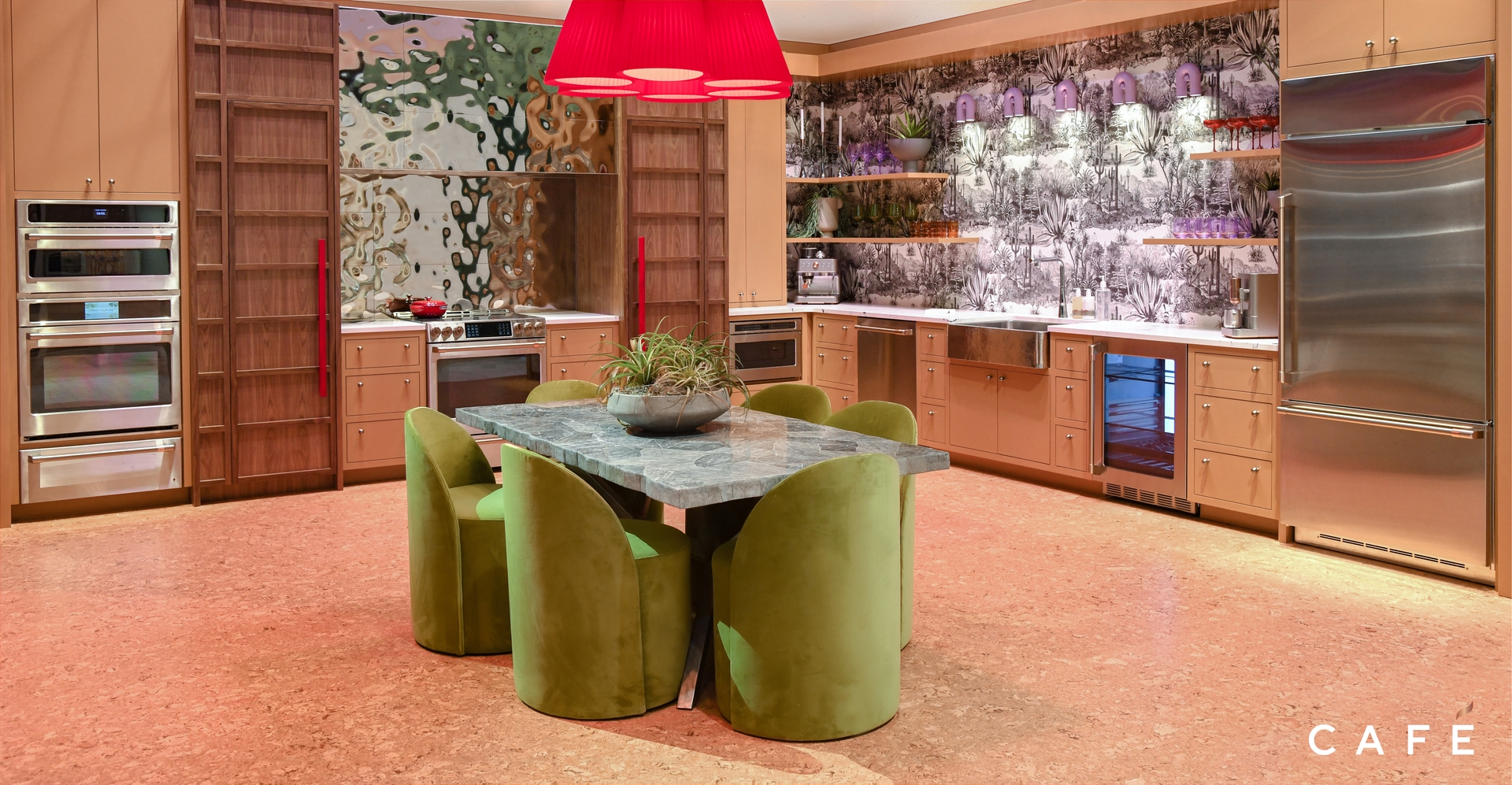 CAFÉ Earthen Essence Kitchen Virtual Backdrop