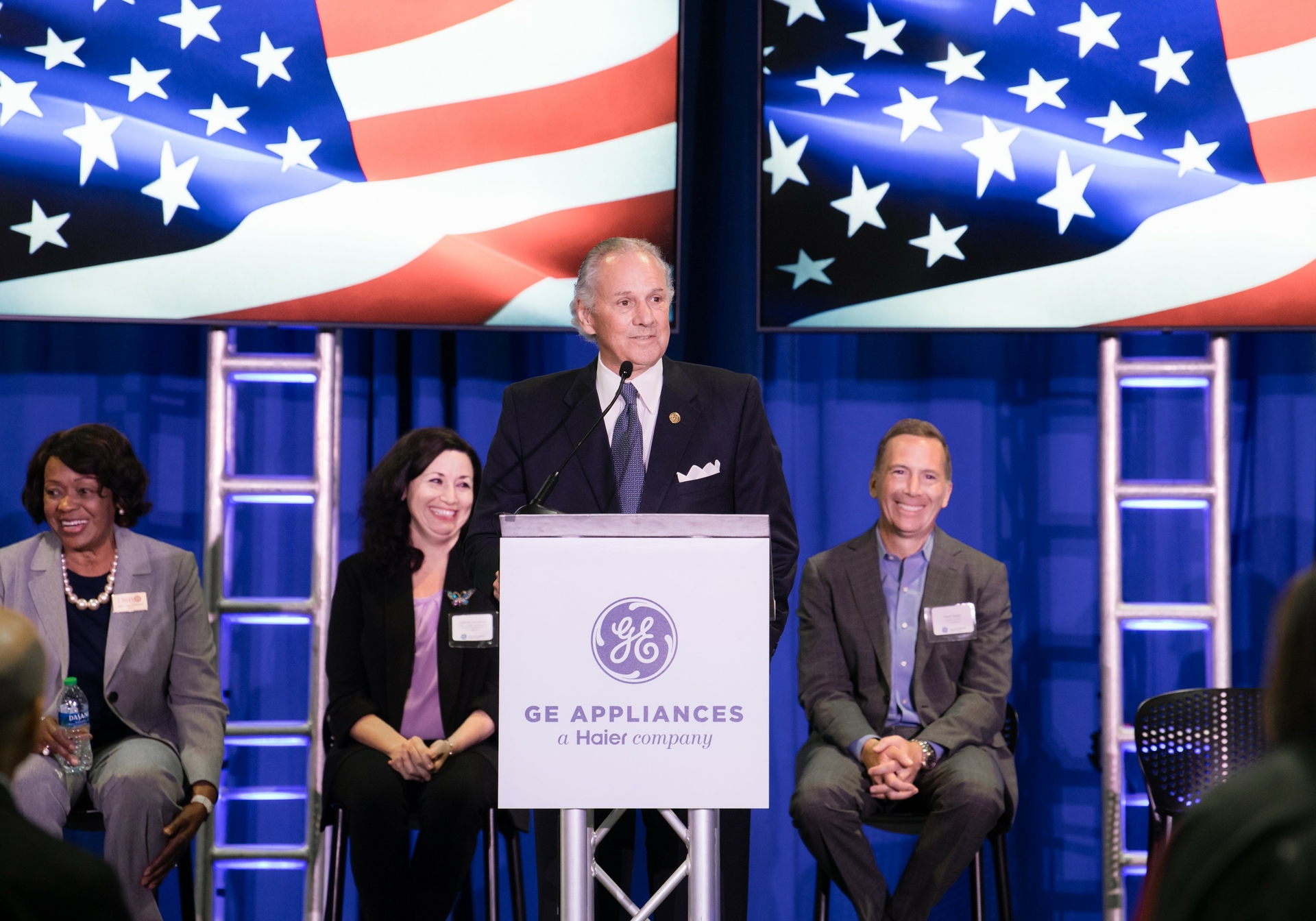 Gov. Henry McMaster joined GEA CEO Kevin Nolan and other local leaders to celebrate the opening of the Camden water heating plant