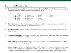 The CAFÉ™ Couture™ Oven Fact Sheet