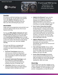  Front Load 950 Laundry Fact Sheet