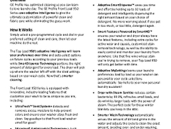 Front Load 950 Laundry Fact Sheet