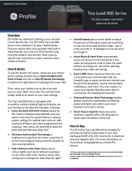 Top Load 900 Laundry Fact Sheet