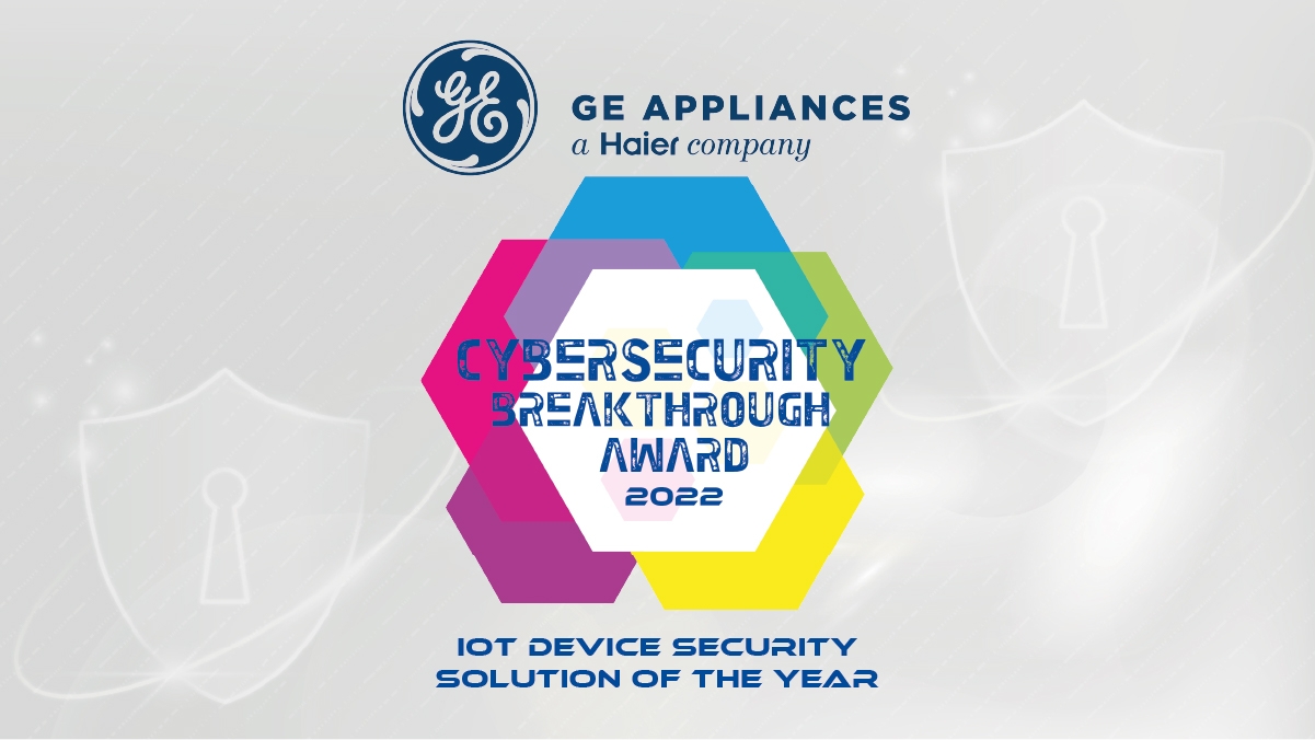 Cybersecurity-Breakthrough Award 2022 + GE Appliances Logo