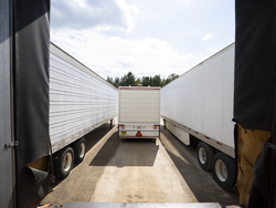 The Einride Pod, an autonomous, electric freight vehicle, docs itself at GE Appliances’ Monogram Refrigeration LLC manufacturing plant in Selmer, Tennessee. 