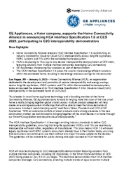 HCA Specification 1.0 Press Release_GEA_HCA wt