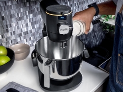 The GE Profile Smart Mixer with Auto Sense Features a Built-In Smart Scale 