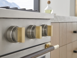Monogram is partnering with the Keeler Brass Company, one of the most renowned hardware brands in the U.S., to produce the handles in its Designer Collection. Monogram is partnering with the Keeler Brass Company, one of the most renowned hardware brands in the U.S., to produce the handles in its Designer Collection.