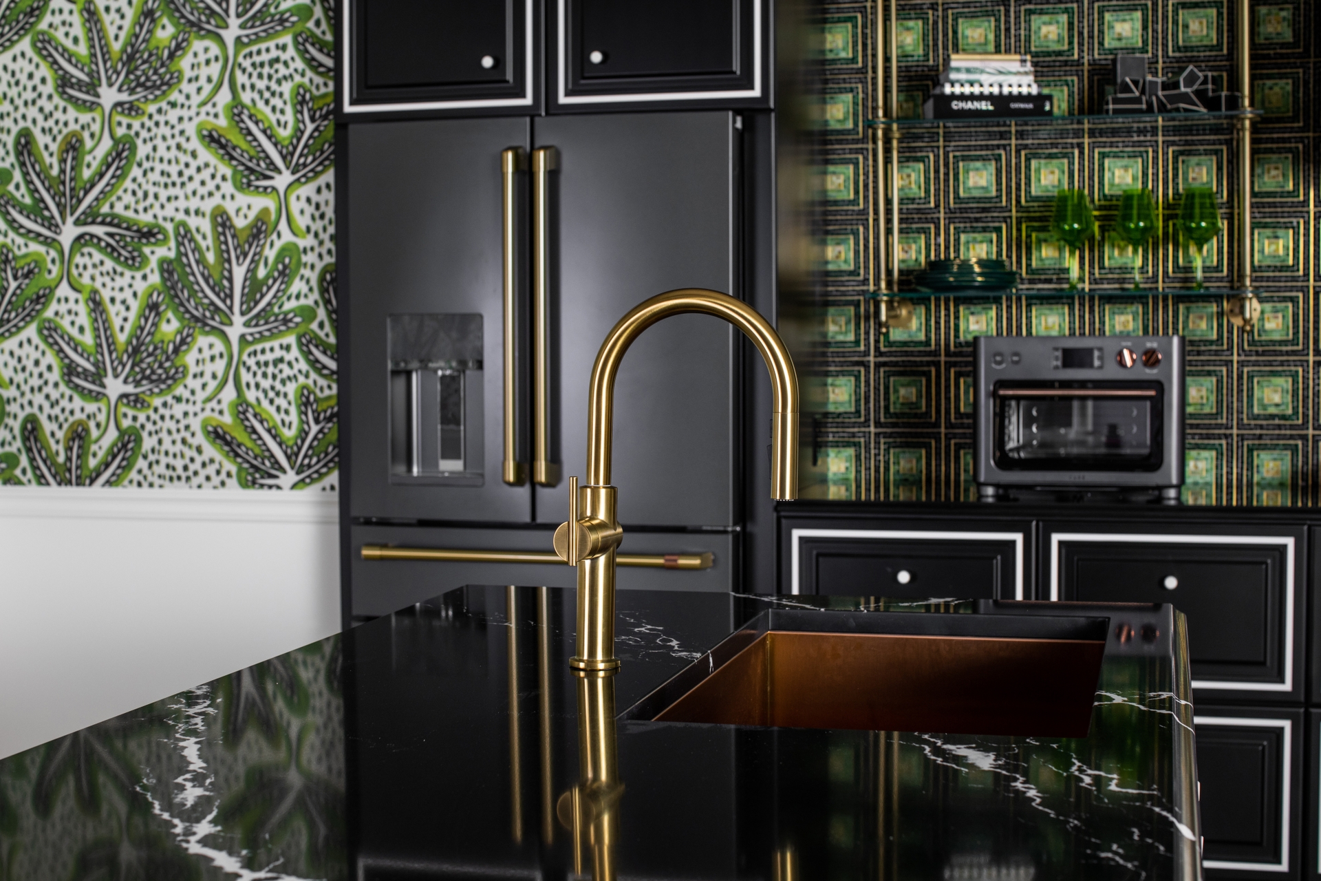 CAFÉ Brushed Brass and Kohler’s Vibrant Brushed Moderne Brass simplify hardware coordination for the consumer.