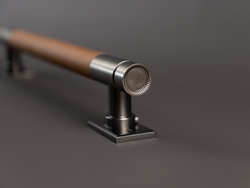 Monogram Designer Collection x Richard Anuszkiewicz Titanium  Handle Detail, Made in America by the Keeler Brass Company.