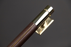 Monogram Designer Collection x Richard Anuszkiewicz Brass Handle Wrapped in Sustainably Sourced Leather.