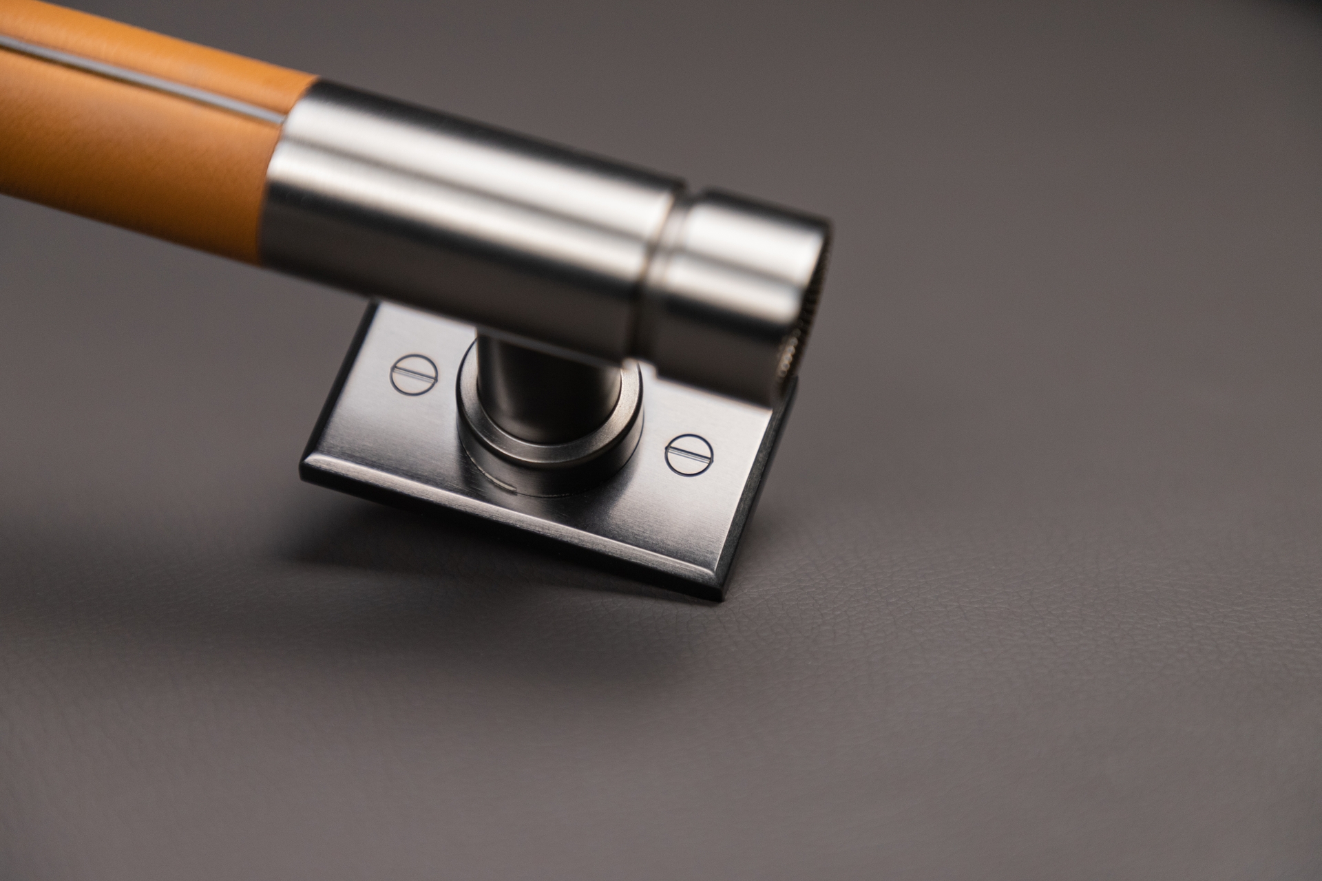 Monogram Designer Collection x Richard Anuszkiewicz Titanium Handle Detail.