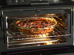 GE Profile Smart Oven bakes the perfect Cherry Berry Clafouti.