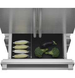 Monogram's Integrated Bottom Freezer with Temperature Control is used to customize based on your needs. 