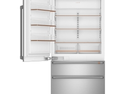 CAFÉ Integrated Bottom Freezer with interior copper detailing
