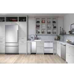 CAFÉ Integrated Bottom Freezer offers a sleek aesthetic in today's modern kitchen design.