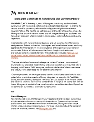 Monogram Continues Its Partnership with Gwyneth Paltrow
