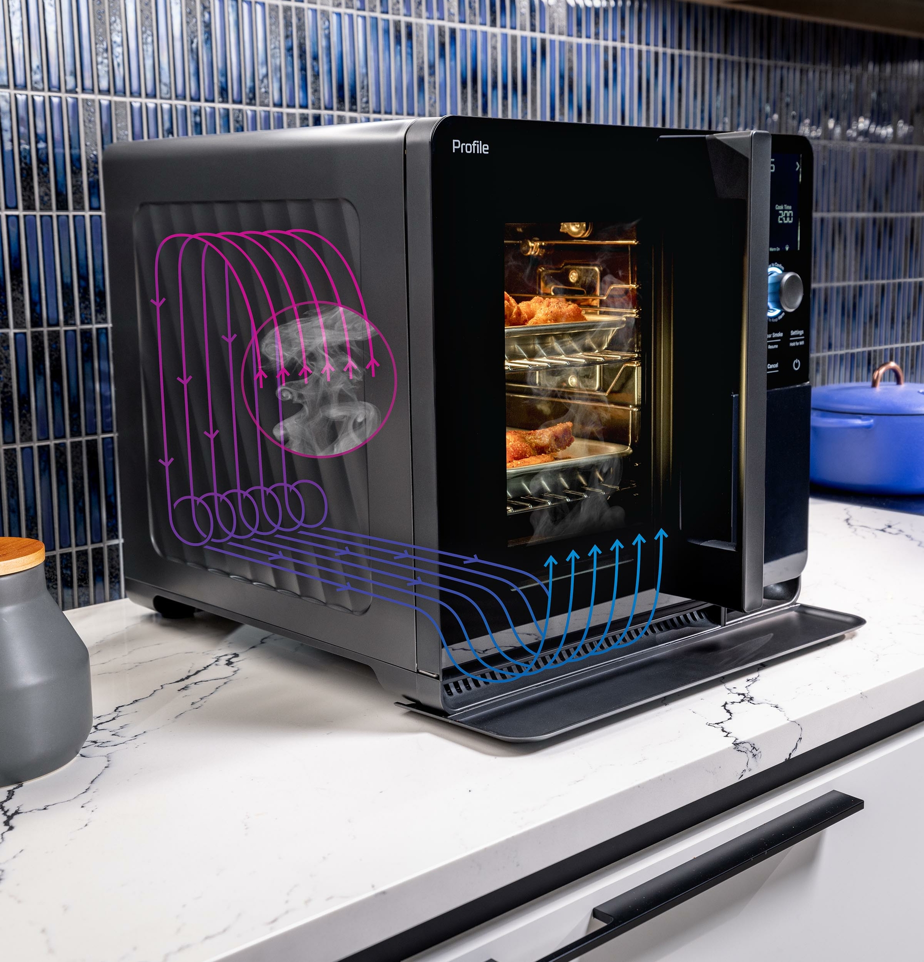 GE Profile Smart Indoor Smoker with Active Smoke Filtration 
