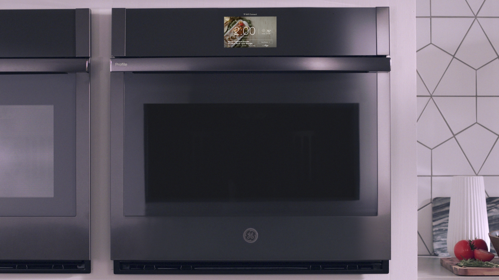GE Profile Smart Wall Ovens Bring Culinary Inspiration and One Touch Shopping with Kroger to the Appliance's LCD Screen
