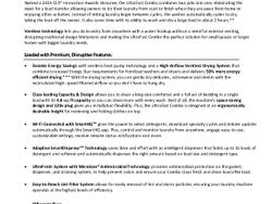 GE Profile UltraFast Combo with Ventless Heat Technology Fact Sheet